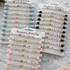 Team Bride Bracelet Set, Bachelorette Party Accessories, Bride & Team Bride Jewelry | Bridal Shower Party, Party Bracelets, JGA Bracelet