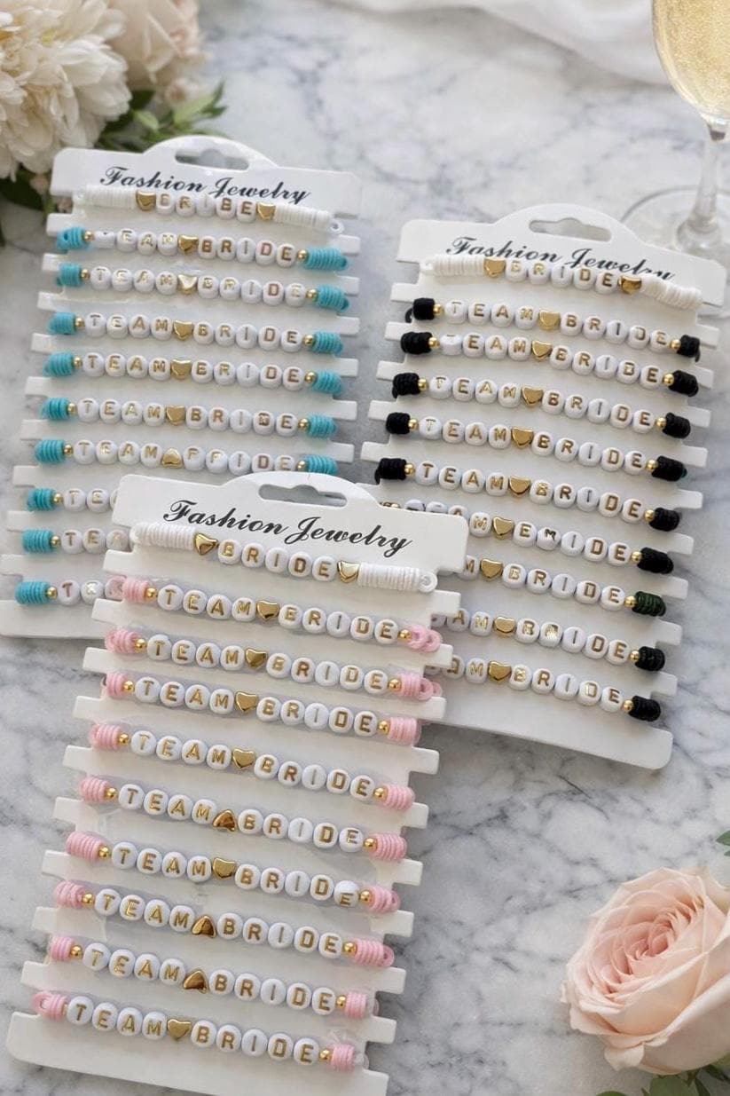 Bracelet EVJF team bride, élastique team bride , équipe de la mariée