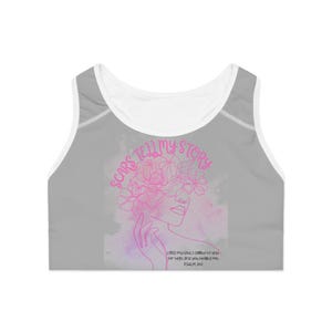 Floral Print Sports Bra: Moisture-Wicking Activewear, Yoga Top