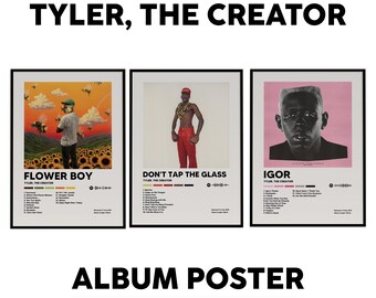 Tyler The Creator Poster | Album Cover Wall Art | Complete Tracklist Print | Hip Hop Decor | Spotify Code | Gift for Tyler Fans