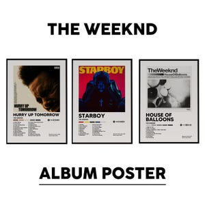 The Weeknd Poster | Album Cover Wall Art | Complete Tracklist Print | Music Room Decor | Spotify Code | Gift for The Weeknd Fans