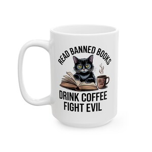 Read Banned Books Ceramic Mug: Gift for Book Lovers