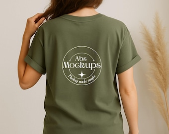 Comfort Colors C1717 Shirt Mockup  C1717 Moss tshirt Mockup Aesthetic shirts mockup comfort colors shirt C1717 mockup, tshirt mockup for POD