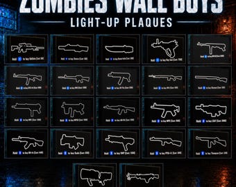 Custom Zombies Wall Buy Light Box, Personalized Gamer Room LED Sign, 3D Printed Wall Plaque