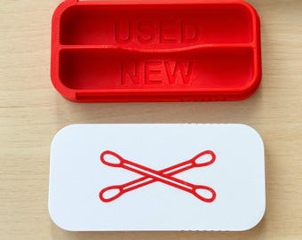 Q-Tip Travel Case | Slide Open Cotton Swab Holder | 3D Printed Portable Organizer