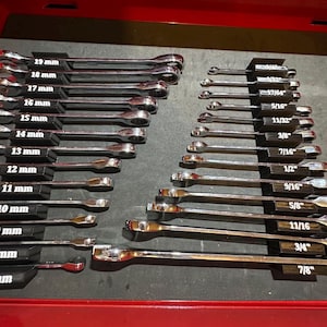 Modular Magnetic Wrench Holder | Metric/SAE – Standard/Extended Sizes | Tool Organizer