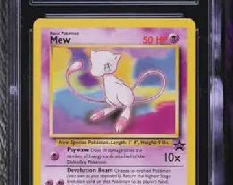 2000 Pokemon Black Star Promo MEW Holo #9 CGC 10 - Etsy