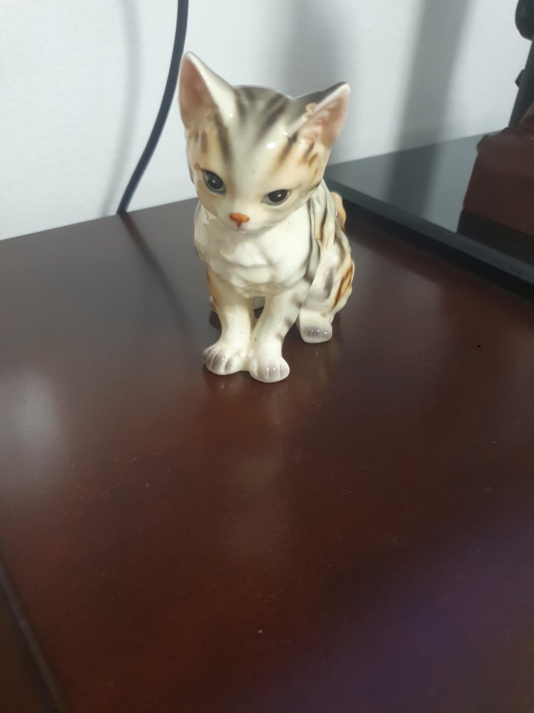 Vintage Porcelain Cat Figurine Japan 3-leaf Clover Mark - Etsy