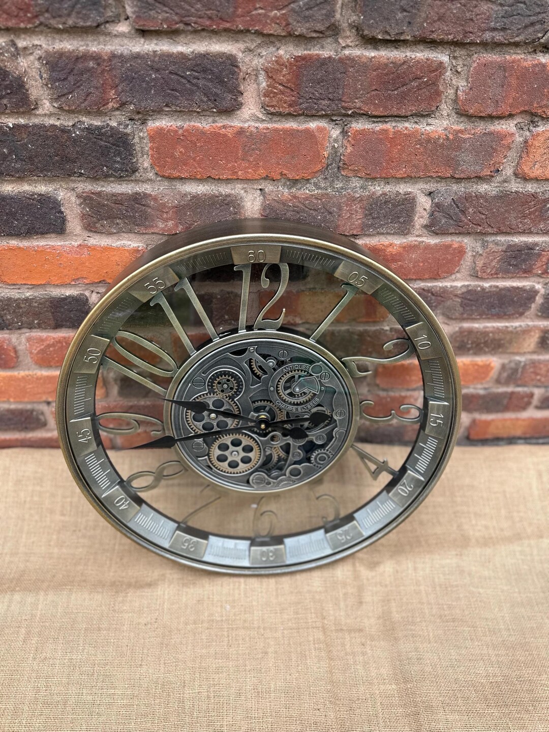 Large Rustic Industrial Bronze Cog Clock - Etsy