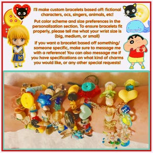 bracelets shown on wrist are examples of what they may turn out like <3