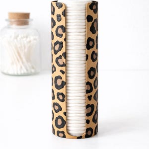 Wattepadständer Leopard | Make-up Organizer fürs Bad