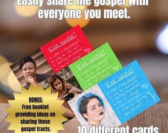 Colorful Gospel Tracts for Women: Shareable Faith Cards, Christian Women Gift (Digital Download)