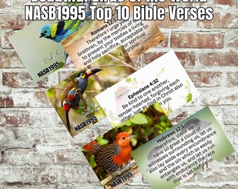 Pretty Bird Design Scriptures: Scenic Bible Verse, NASB1995 Scripture pack, 300 DPI (Digital Download)