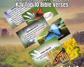 Butterfly Scriptures KJV: Printable Bible Verse Inspiration, 300 DPI (Digital Download)