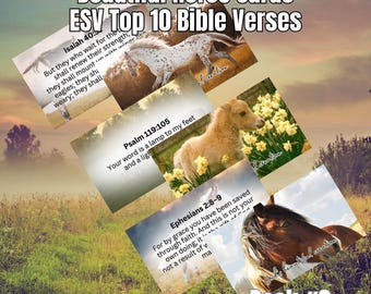 Horse Design Scriptures Set: Equestrian Bible Verse Prints, 300 DPI (Digital Download)