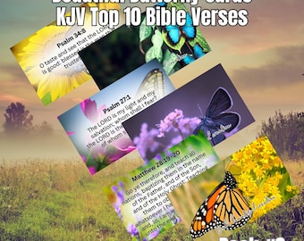 KJV Butterfly Design Bible Verses: Christian Scripture Art, 300 DPI (Digital Download)