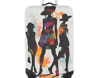 Runway Fashion Suitcase Cover | Artistic Travel Luggage Protection