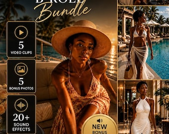 Luxury Resort B-Roll Bundle | 5 Vertical Video Clips, 5 Photos (Digital Download)