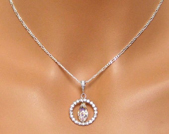 Bridal Necklace, Crystal Rhinestone Bridal Jewelry, Bridesmaids Gifts, Wedding Jewelry, Bridesmaids Jewelry