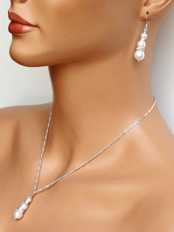 Molie Crystal Necklace & Earrings Set – Sparkly Bridal Jewelry For Wedding, Party, Or Special Events