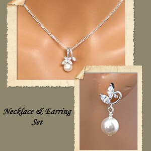 Evangeline Wedding Jewelry Set - Bridal Jewelry Set, Necklace and Earrings Set, Bridesmaids Jewelry Set, Mother of the Bride Groom, Gift Set