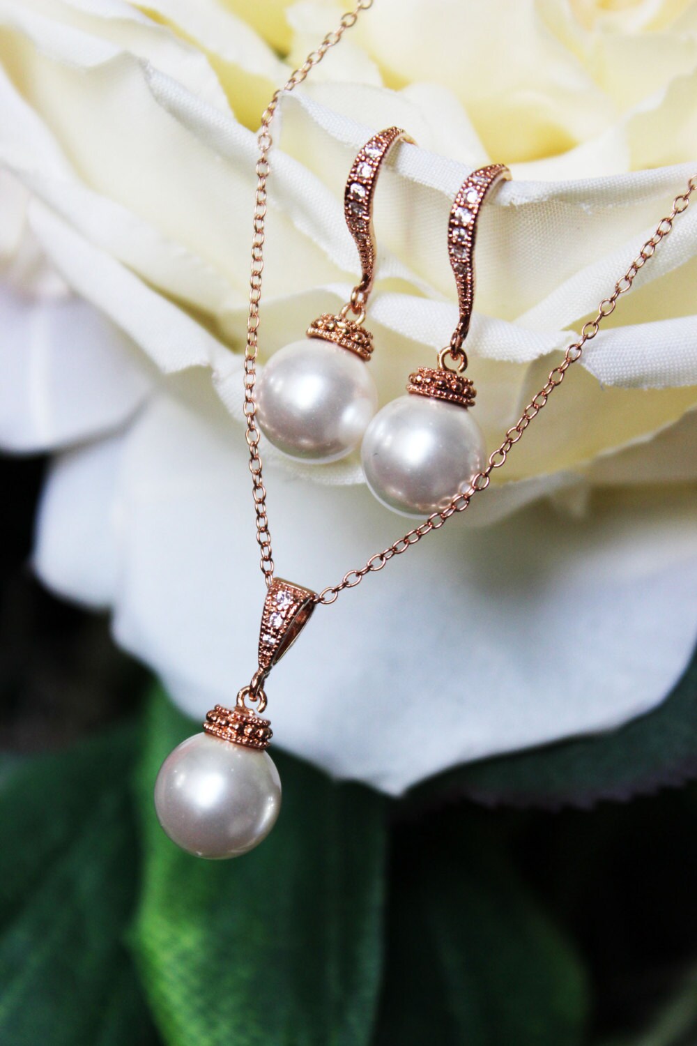 Set De Bijoux Mariage Argenté – Collier Et Boucles D'oreilles – Verre Et Aluminium Vintage