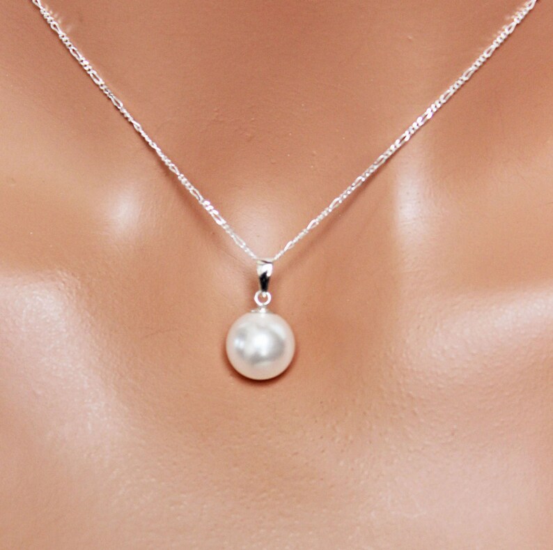 Simple Pearl Drop Bridal Pendant Bridal Jewelry Bridesmaids Etsy UK