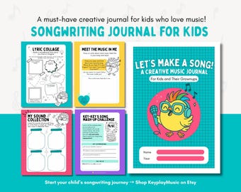 Cuaderno de Composición Musical para Niños | 87 Hojas Creativas | Actividad Escolar y Homeschool Imprimible