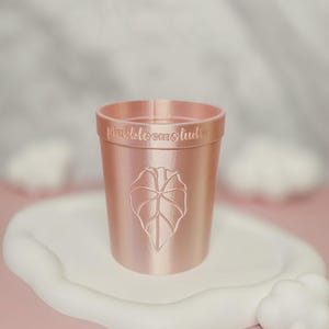 3.3" 3D Printed Leaf Stenciled Self-Watering Pot