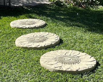 GARDEN STEPPING STONES: Studio Seconds. Solid Stone Garden Step Pavers. Handcrafted U.S.A