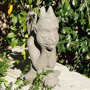 VINTAGE GARGOYLE STATUE (4 Color Options): Quality Solid Stone w/ Distressed Texture. Home Design, Sealed for Outdoors. Handcrafted in U.S.A