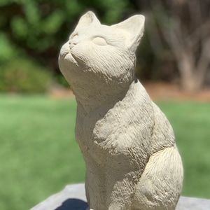 BIRD WATCHING CAT (4 Color Options): Quality Solid Durable Stone Statue. Perfect Home Design, Sealed for Outdoor Use. Handcrafted in U.S.A