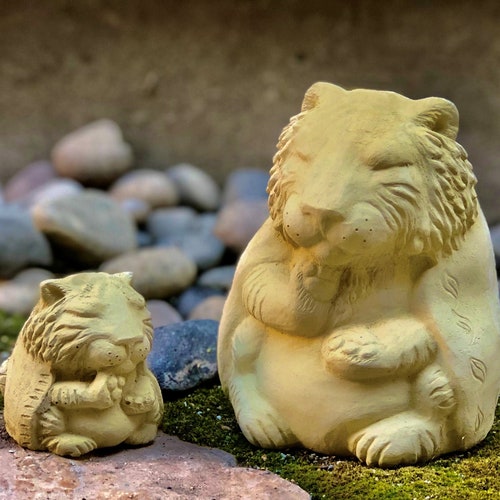 MEDITATING TIGER choice of Size & Color: Solid Stone Serene - Etsy