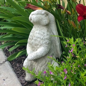 VINTAGE ENGLISH HARE (4 Color Options): Solid Durable Stone w/ Aged Texture. Perfect Home Design, Sealed for Outdoors. Handcrafted in U.S.A