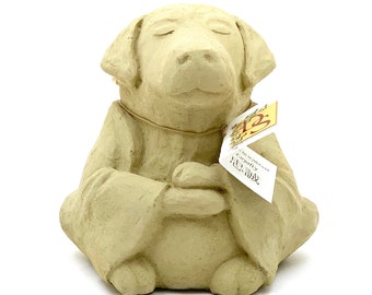 ORIGINAL MEDITATING ANIMALS (6 Style Options): Solid Stone Inspirational Amusing Sculptures. Perfect Home Garden Gift. Handcrafted in U.S.A