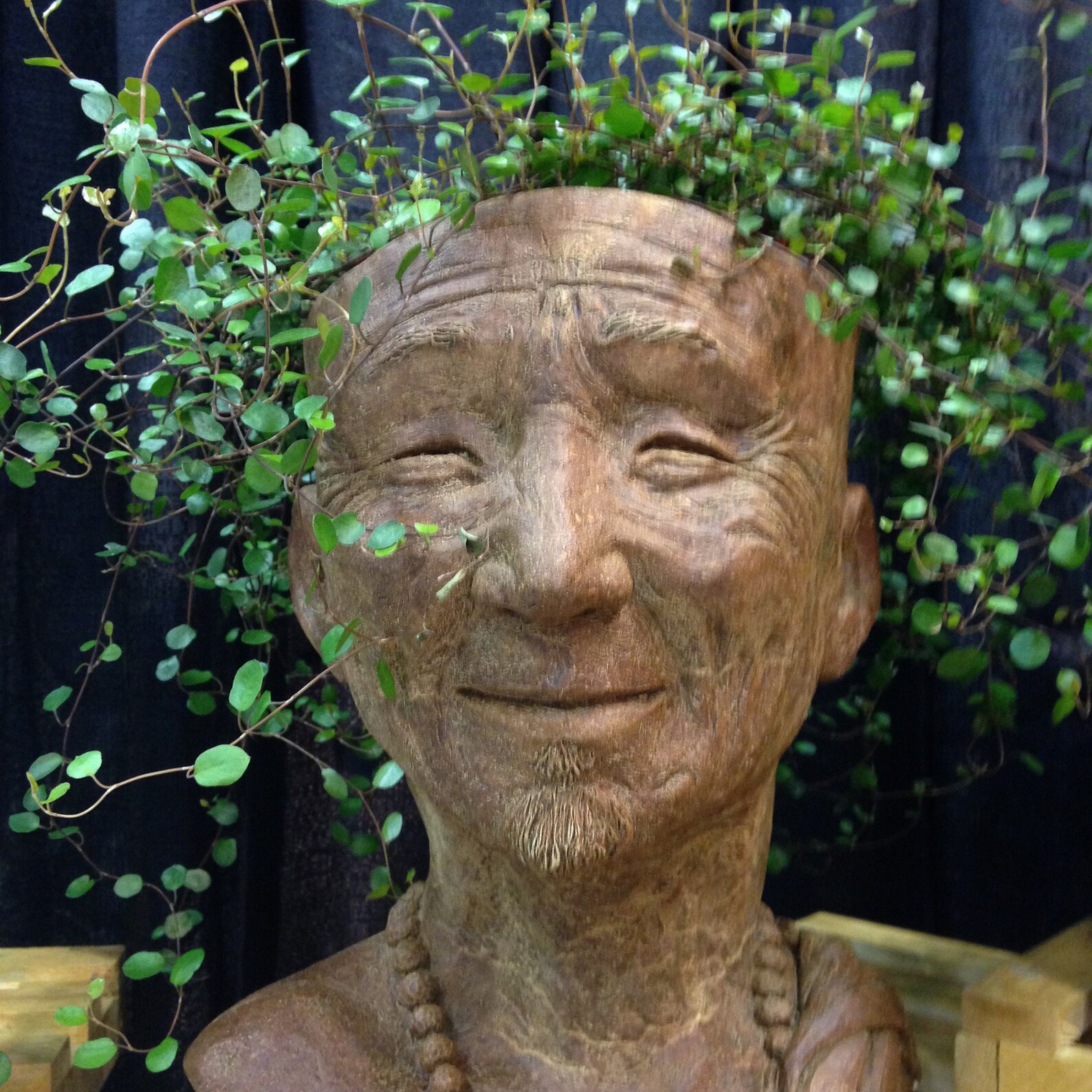 MONK HEAD PLANTER 8 Color Options Solid Stone Asian Etsy