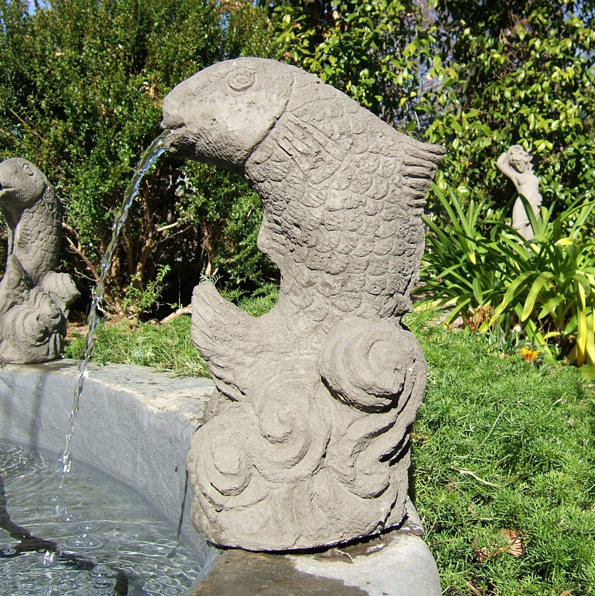 VINTAGE FISH SPITTER 4 Color Options: Solid Stone Plumbed Statue. Perfect  Home Design or Outdoor Fountain Pond DÃ©cor. Handcrafted in U.S.A - Etsy