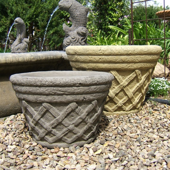 Sedona Handcrafted Stone Outdoor Planters