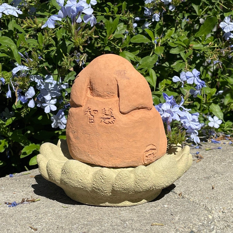 ZEN MEDITATING ELEPHANT Size & Color Options: Solid Stone Inspirational Statue. Perfect Home Design, Outdoor Safe. Handcrafted in U.S.A image 6