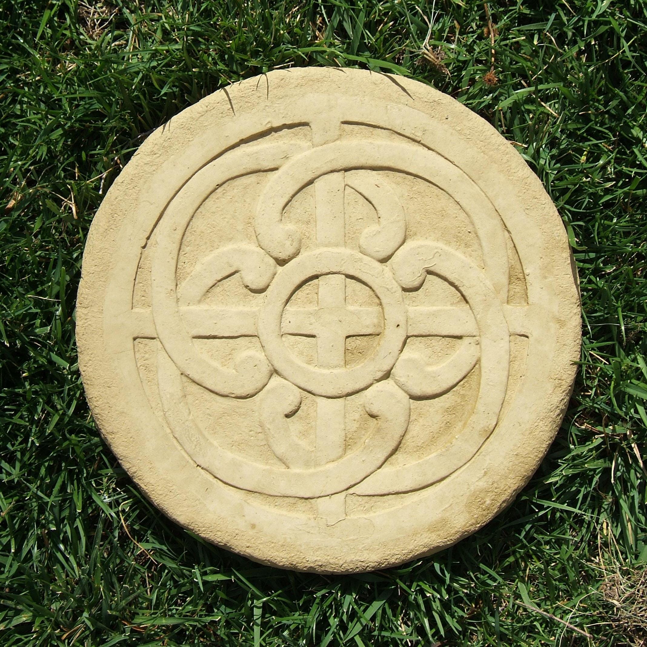 CELTIC STEPPING STONE (Color & Style Options): Durable Solid Concrete Pavers. Yard Garden Path Decor. Sealed for Outdoors. Handcrafted U. S.A