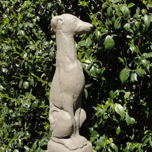 VINTAGE ELEGANT GREYHOUND (4 Color Option): Durable Solid Stone Statue. Unique Home Garden Art Decor. Sealed for Outdoors. Handcrafted U.S.A