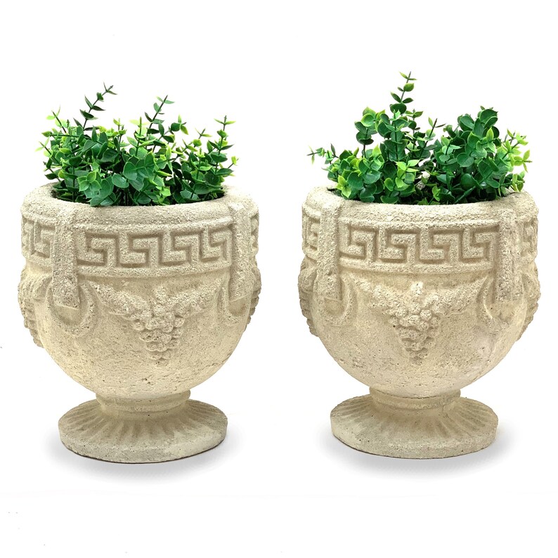 VINTAGE GRECIAN PLANTERS C Solid Durable Stone Urn. Will Etsy