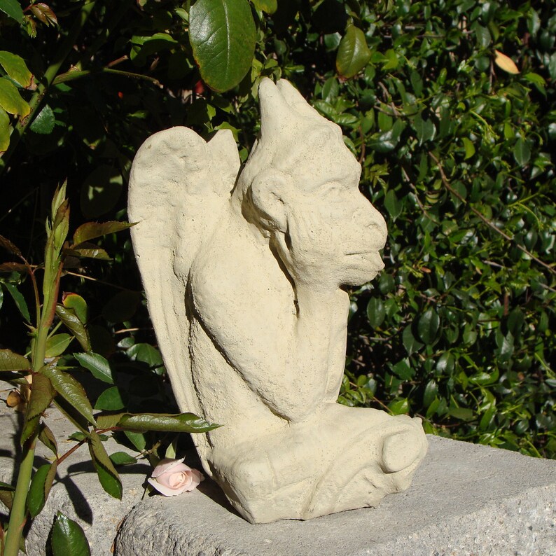 VINTAGE GARGOYLE STATUE c Solid Durable Stone European Etsy
