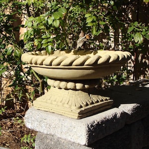 BRAIDED BOWL BIRDBATH (4 Color Options): Solid Stone Bird Bath Feeder Garden Décor. Holds Water! Sealed for Outdoors. Handcrafted U.S.A