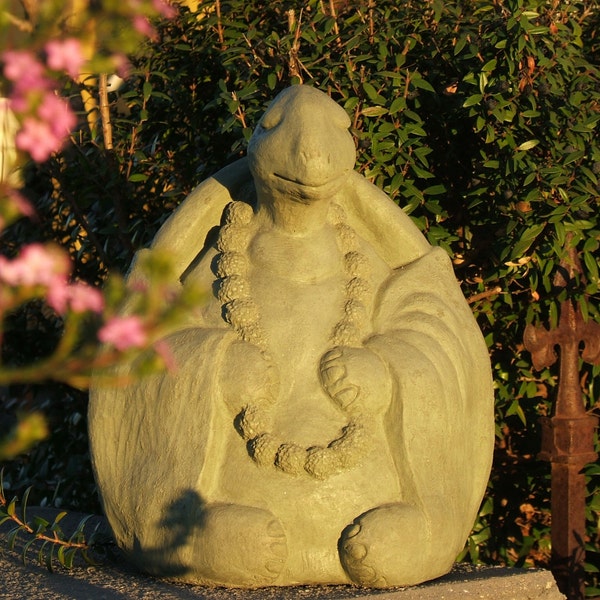 ZEN MEDITATING TURTLE (Size/Color Options): Solid Stone Inspirational Statue. Perfect Home Garden Gift. Outdoor Safe. Handcrafted in U.S.A