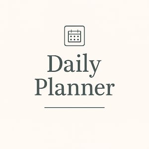 Minimalist Daily Digital Planner | Printable PDF for Productivity & Mindfulness