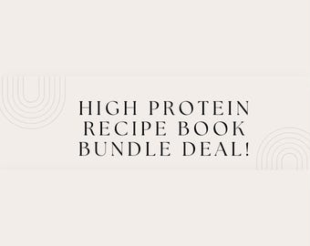 High Protein Recipe Book Bundle | 3 Cookbooks 30 Recipes with Macros | Breakfast Lunch Dinner Meal Plan PDF | Instant Download