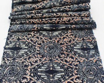 EXCEPCIONAL. Katazome japonés. Tela antigua japonesa. Tela de algodón. Teñida con índigo. Boro Textile. Teñida con esténcil. Tela folklórica. Tela para acolchado.