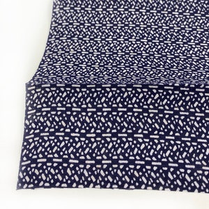 Japanese Cotton. Blue and White Cotton. Abstract Vintage Fabric. Yukata Cotton. Indigo Blue Traditional Japanese Fabric image 2