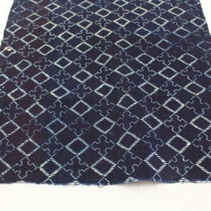 Japanese Katazome. Indigo Dyed Textile. Japanese Indigo. Stenciled Cotton. Japanese Fabric. Vintage Indigo. Quilting Cotton. Antique Cotton. image 5